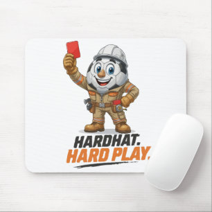 Hardhat Hard Play Soccer Referee Mouse Pad