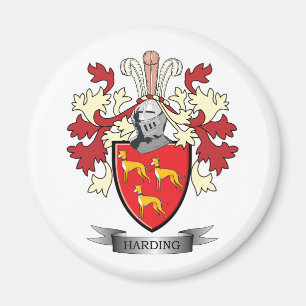 Harding Family Crest Coat of Arms Magnet