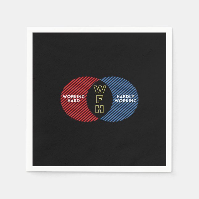 Hardly Working - WFH Napkin (Front)