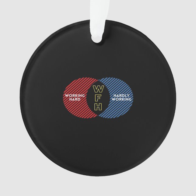 Hardly Working - WFH Ornament (Front)