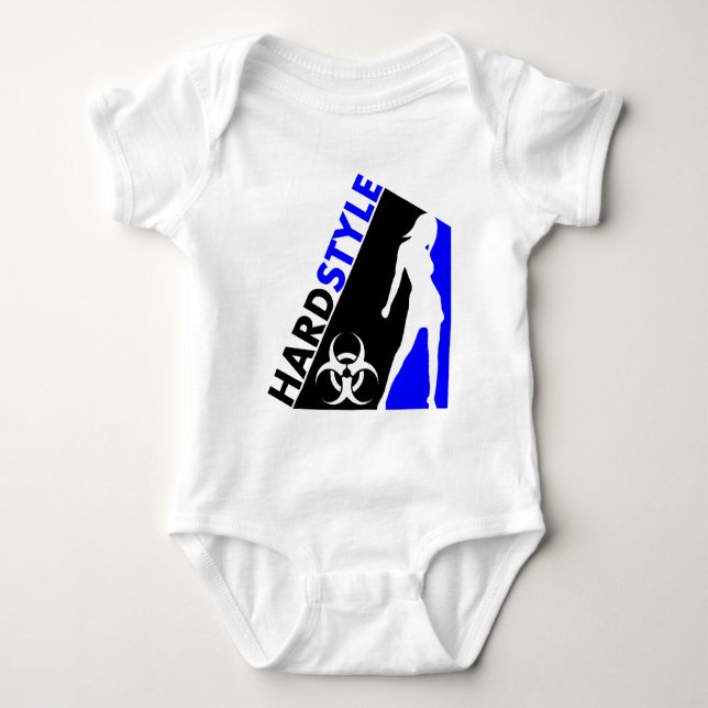 Hardstyle Dancer and Biohazard design Baby Bodysuit (Front)