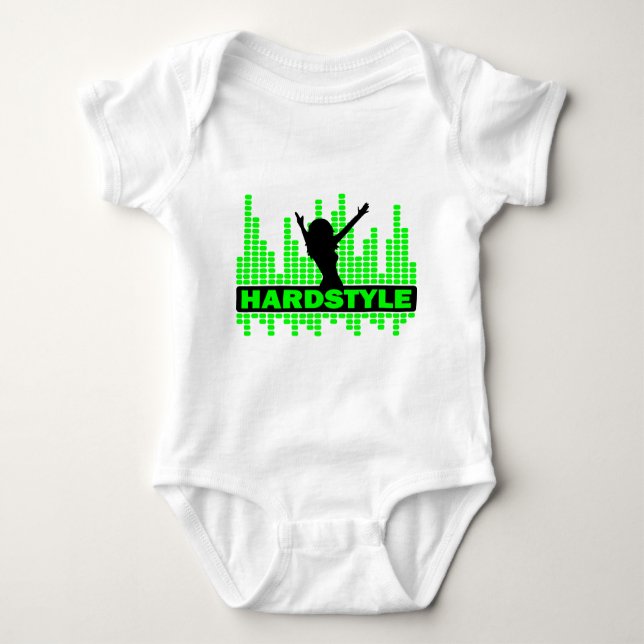 Hardstyle Dancer tempo design Baby Bodysuit (Front)