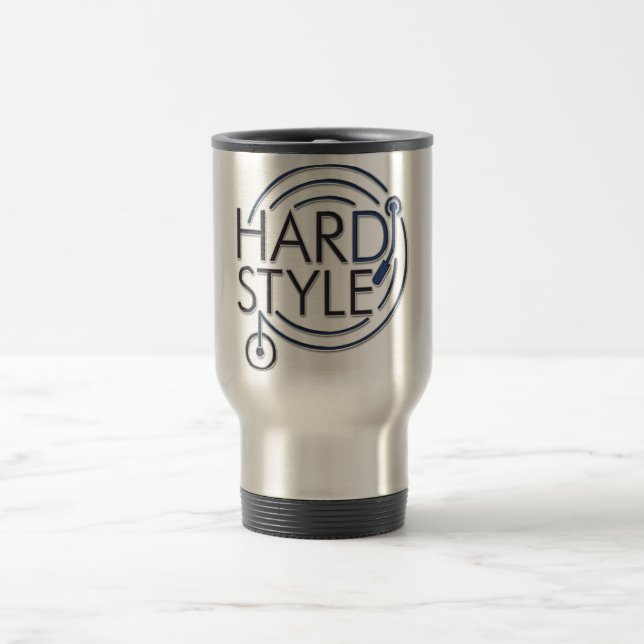HARDSTYLE DJ - metal design Travel Mug (Center)