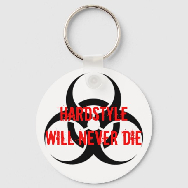 HARDSTYLE Will Never Die Key Ring (Front)