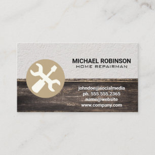 Hardware Building Carpentry Tools Business Card
