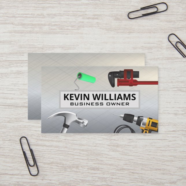 Hardware Repair Tools | Metal Business Card (Front/Back In Situ)