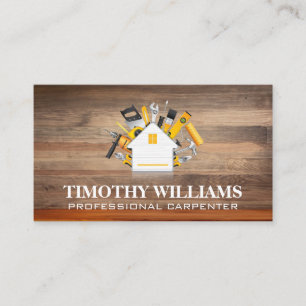 Hardware Tools Carpentry General Contractor Business Card