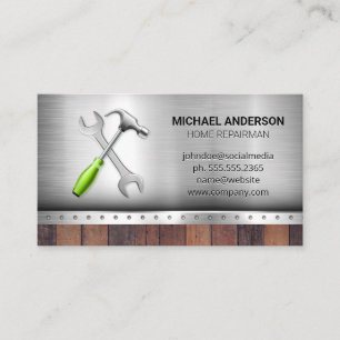 Hardware Tools Construction Builder Carpentry Business Card