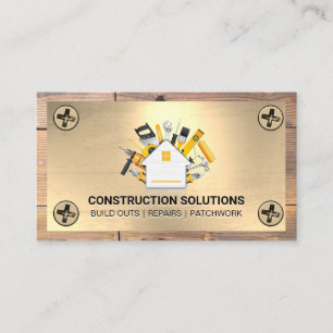Hardware Tools   Construction   Screws Wood Metal Business Card