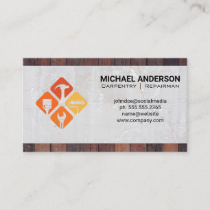 Hardware Tools   General Contractor Business Card