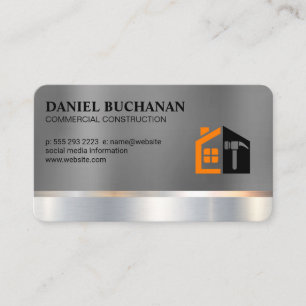 Hardware Tools   Hammer   Construction Business Card