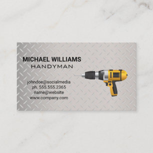Hardware Tools   Handyman   Drill Business Card