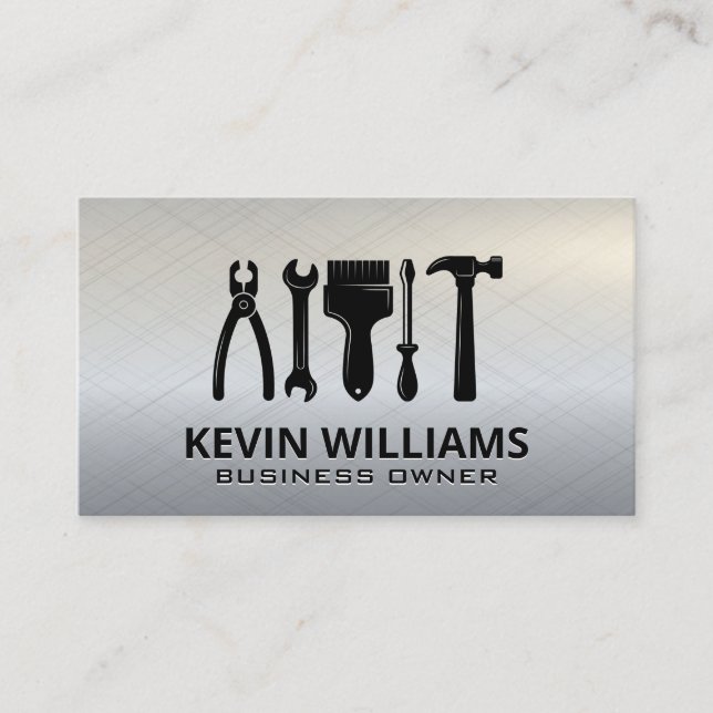 Hardware Tools Icon Business Card (Front)