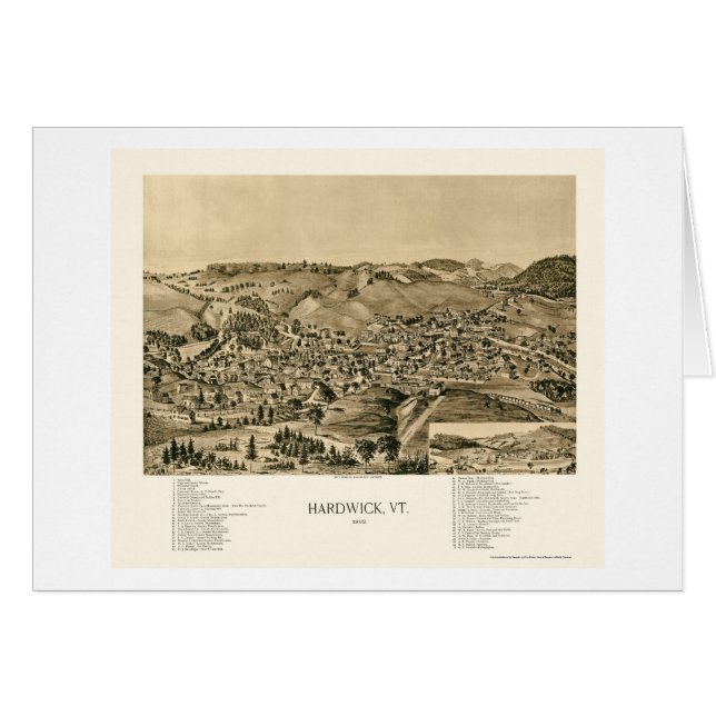 Hardwick, VT Panoramic Map - 1892 (Front Horizontal)