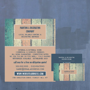 Hardwood Design, Painter & Decorator Flyer