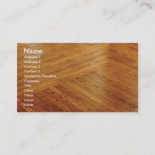 hardwood floor business card