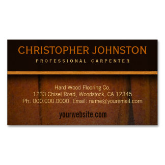Hardwood Flooring Faux Wooden Business Card Magnet