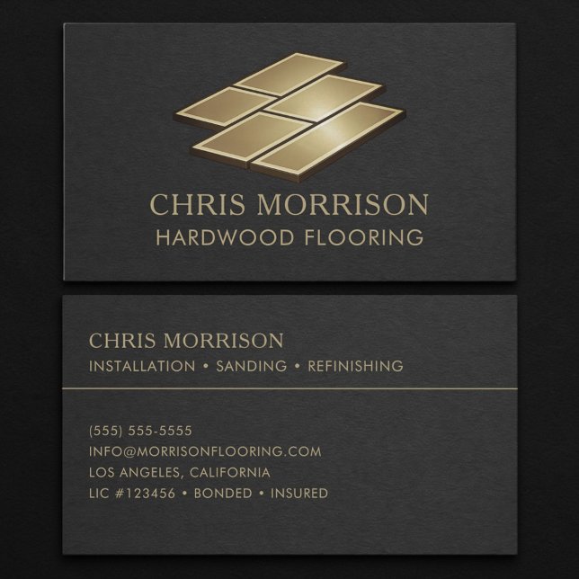 Hardwood Flooring Professional Business Card (Creator Uploaded)