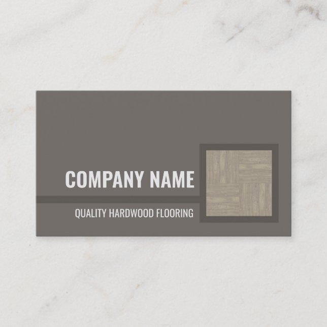 Hardwood Flooring Service Wooden Tile Card (Front)