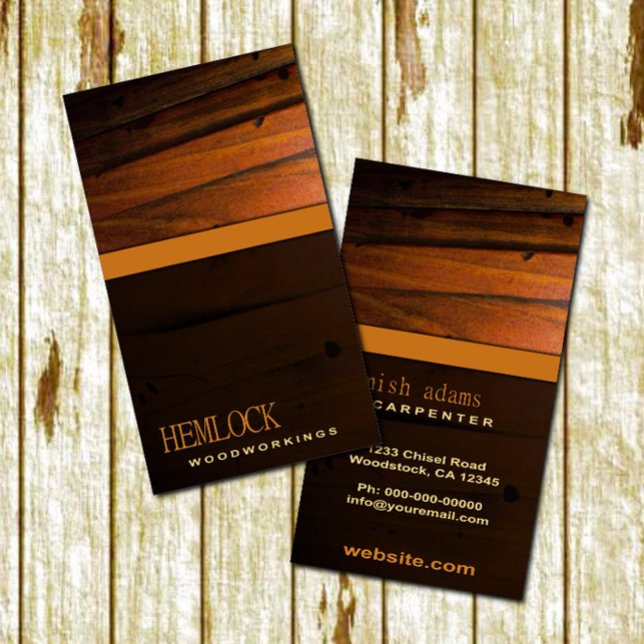 Hardwood Flooring Wooden Wood Print Business Card (Creator Uploaded)