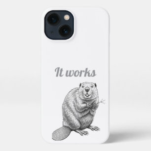 Hardworking Beaver Sketch Phone Case