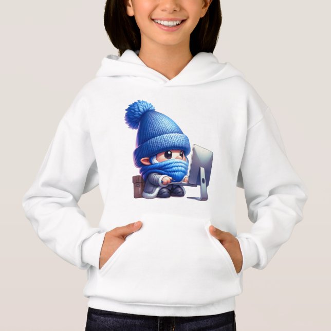 Hardworking Gnome at the Computer (Front)