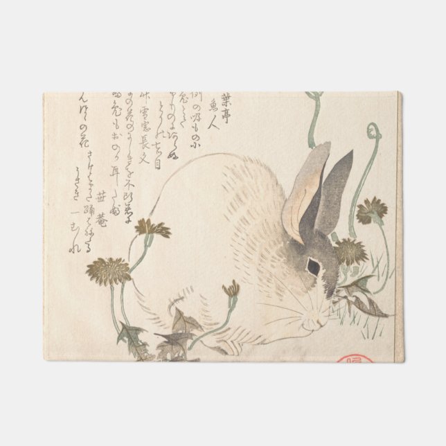 Hare And Dandelion Kubo Shunman Doormat (Front)