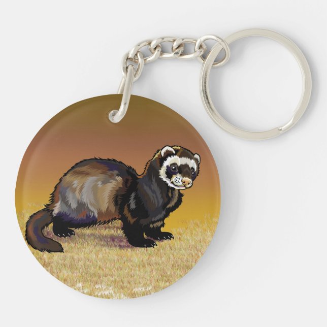 hare and ferret key ring (Back)