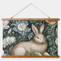 Hare and flowers in the garden art nouveau style