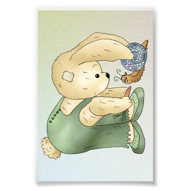 Hare and snail photo print (Front)