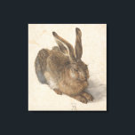 Hare (by Albrecht Dürer) Canvas Print<br><div class="desc">This design features a watercolor painting by Albrecht Dürer (1471–1528), who was an artist, printmaker and theorist of the German Renaissance. It is a portrait of a hare resting on its hind legs, as though it is about to leap up aggressively. Hares and jackrabbits are leporids belonging to the genus...</div>