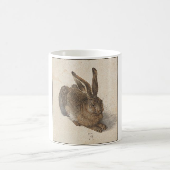 Hare (by Albrecht Dürer) Coffee Mug (Center)