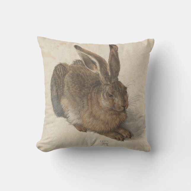 Hare (by Albrecht Dürer) Cushion (Front)