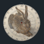 Hare (by Albrecht Dürer) Dartboard<br><div class="desc">This design features a watercolor painting by Albrecht Dürer (1471–1528), who was an artist, printmaker and theorist of the German Renaissance. It is a portrait of a hare resting on its hind legs, as though it is about to leap up aggressively. Hares and jackrabbits are leporids belonging to the genus...</div>