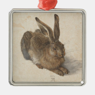 Hare (by Albrecht Dürer) Metal Tree Decoration