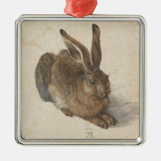 Hare (by Albrecht Dürer) Metal Tree Decoration