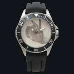 Hare (by Albrecht Dürer) Watch<br><div class="desc">This design features a watercolor painting by Albrecht Dürer (1471–1528), who was an artist, printmaker and theorist of the German Renaissance. It is a portrait of a hare resting on its hind legs, as though it is about to leap up aggressively. Hares and jackrabbits are leporids belonging to the genus...</div>