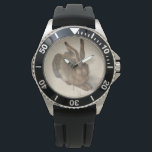 Hare (by Albrecht Dürer) Watch<br><div class="desc">This design features a watercolor painting by Albrecht Dürer (1471–1528), who was an artist, printmaker and theorist of the German Renaissance. It is a portrait of a hare resting on its hind legs, as though it is about to leap up aggressively. Hares and jackrabbits are leporids belonging to the genus...</div>