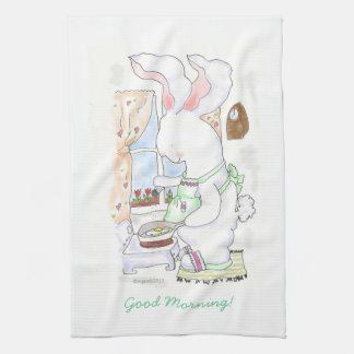 Hare Cook Frying Eggs towel