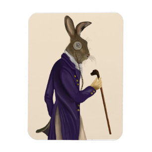 Hare In Purple Coat 2 Magnet