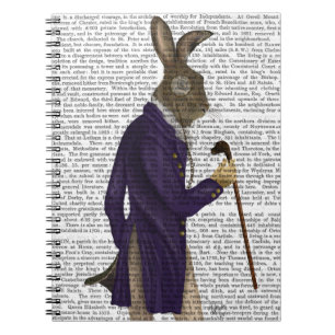 Hare In Purple Coat Spiral Notebook