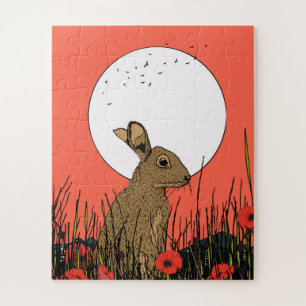 Hare in the Poppies Jigsaw Puzzle
