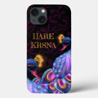 Hare Krishna art - Divine beautiful peacock iPhone 13 Case