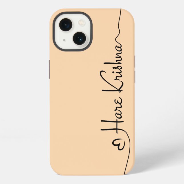 Hare Krishna art typography iPhone / iPad case (Back)