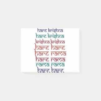 Hare Krishna Hare Krishna Mantra Chanting Hinduism Post-it Notes