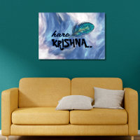 "Hare Krishna" Peacock Feather Hindu