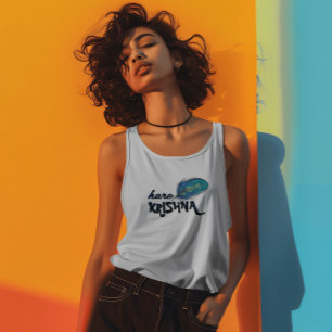 "Hare Krishna" Peacock Feather Hindu Singlet