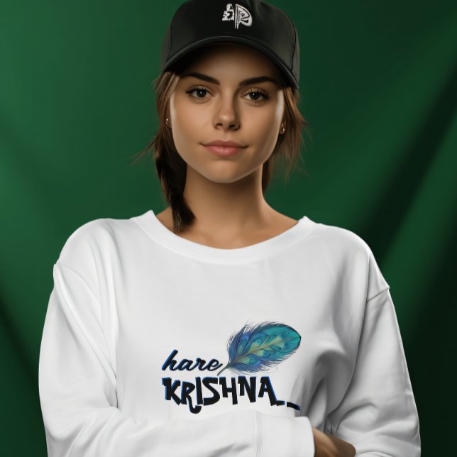 "Hare Krishna" Peacock Feather Hindu T-Shirt (Creator Uploaded)