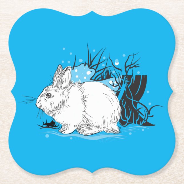 Hare Paper Coaster (Front)