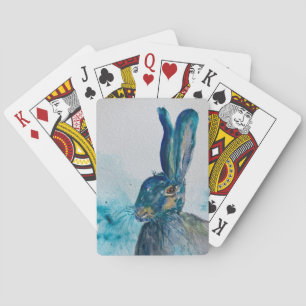 Hare Rabbit Watercolour Playing Cards